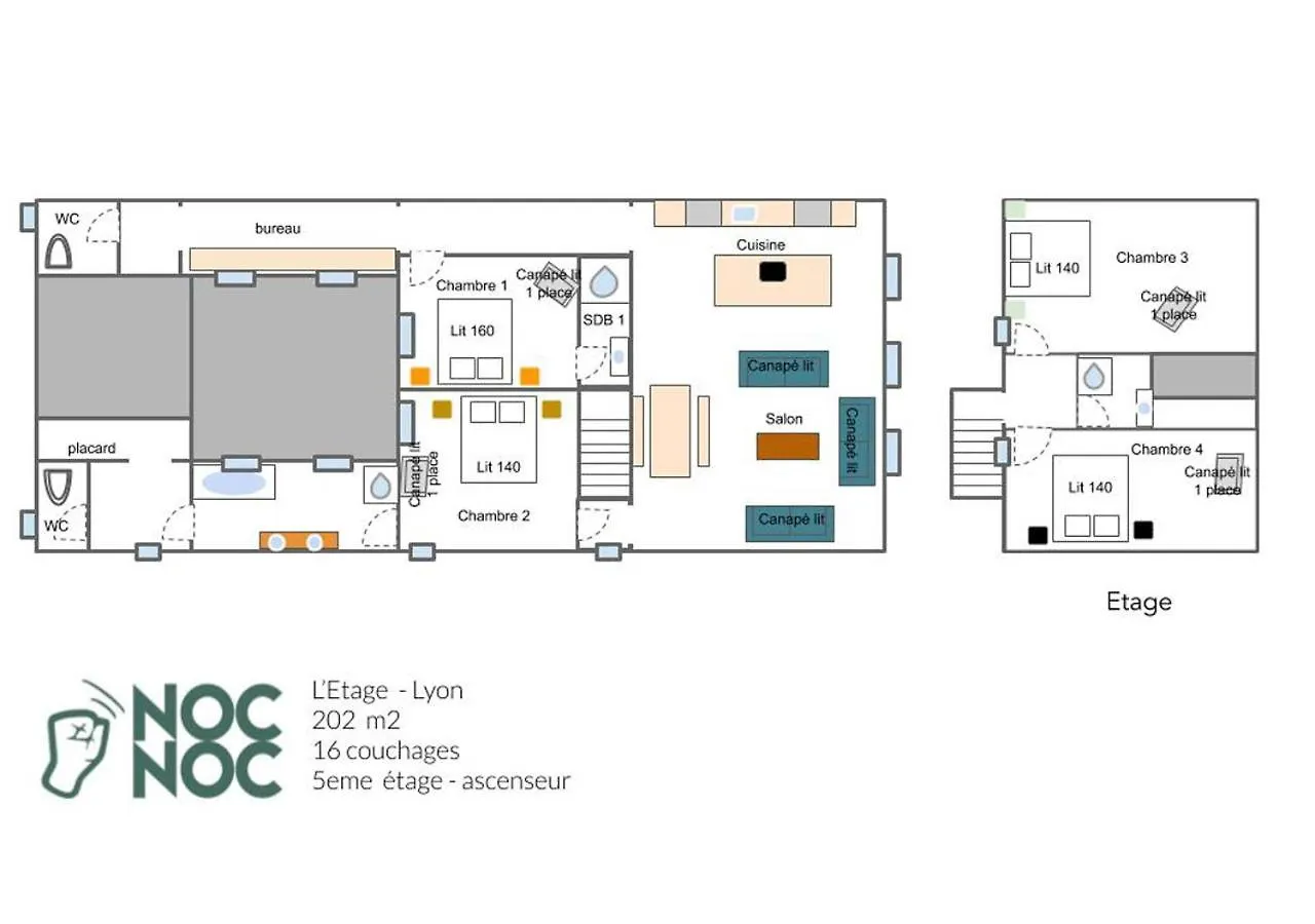 Apartament Nocnoc - L'Etage De Cordeliers Lyon